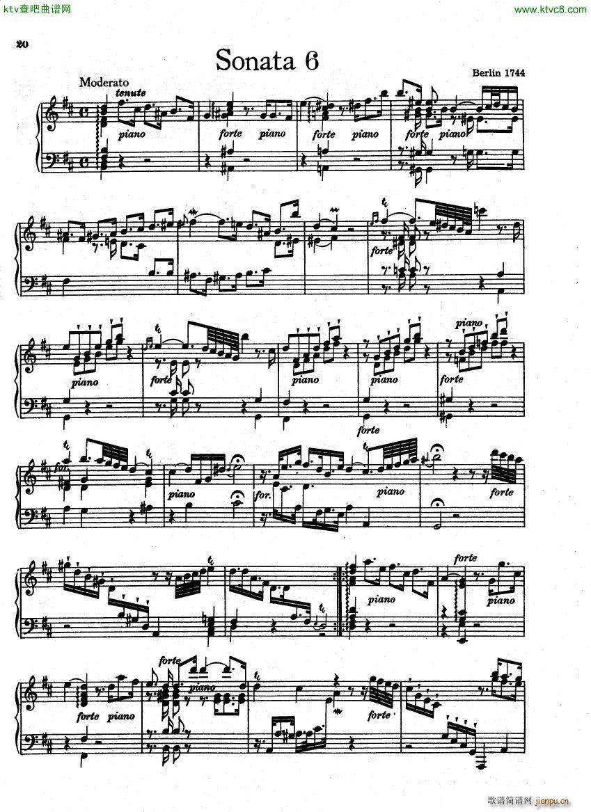 Bach CPE 6 Wurttemberg Sonatas(钢琴谱)43
