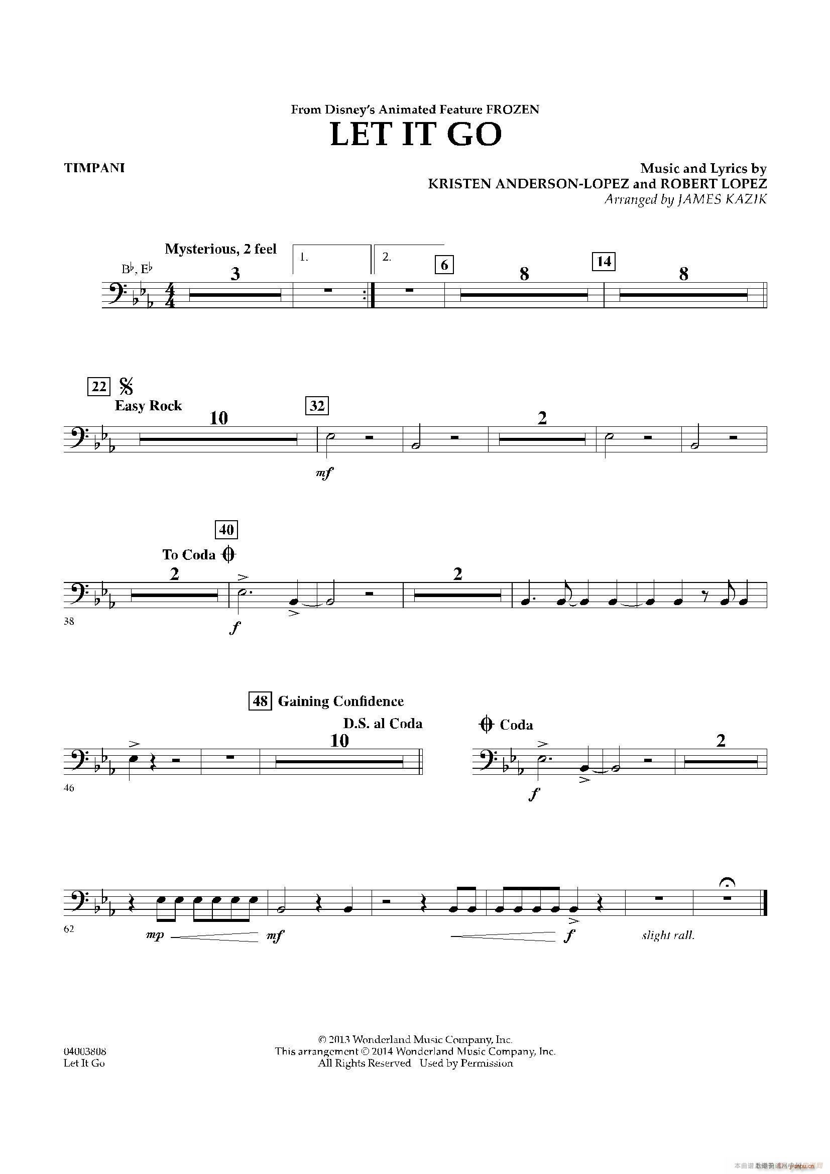 Let it go 冰雪奇缘 主题曲 交响管乐(十字及以上)23