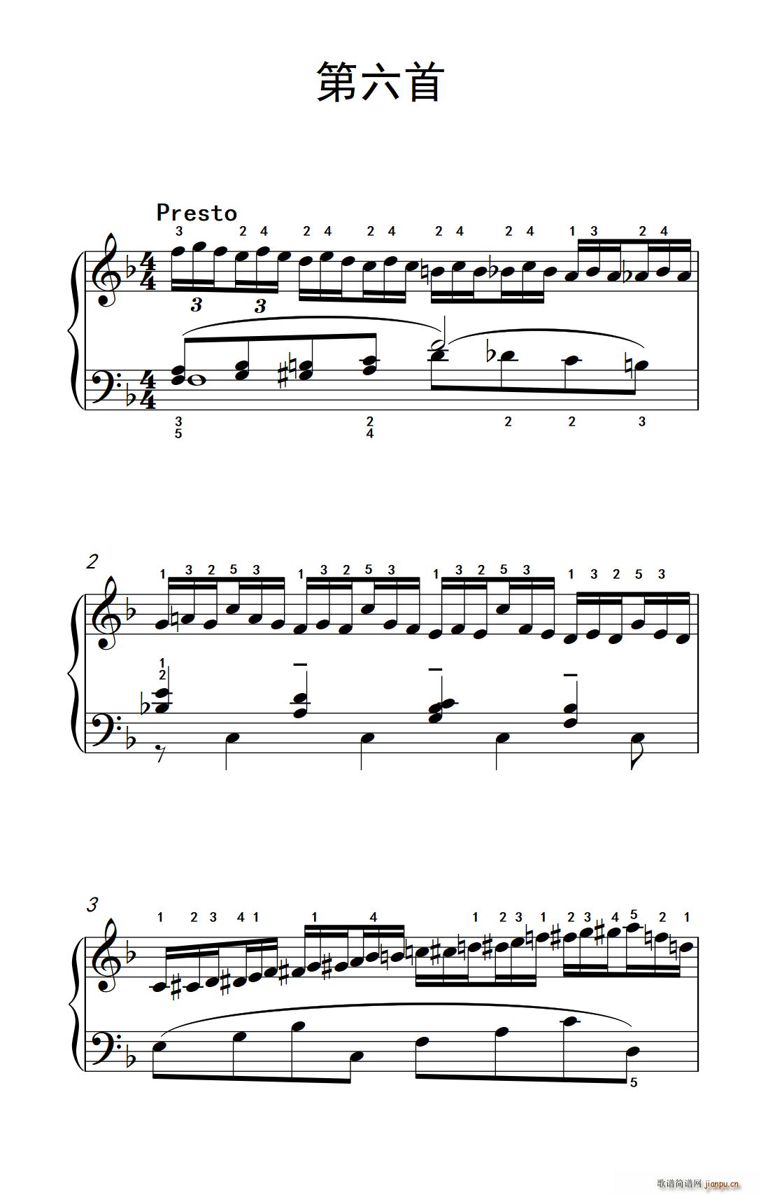 莫什科夫斯基 钢琴练习曲 第六首(钢琴谱)1