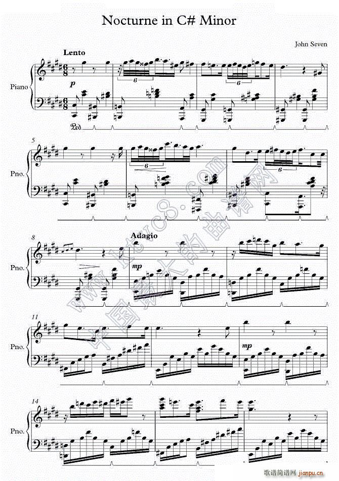 更新 Z15 升C小调夜曲 Nocturne in C Minor(钢琴谱)1