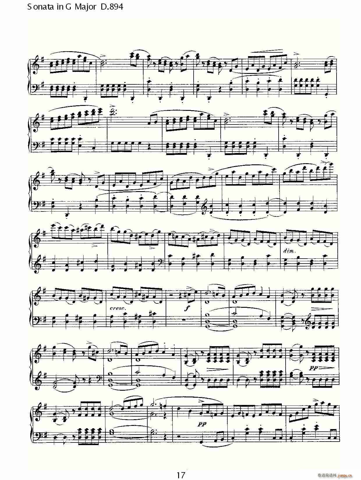 Sonata in G Major D.894(十字及以上)17