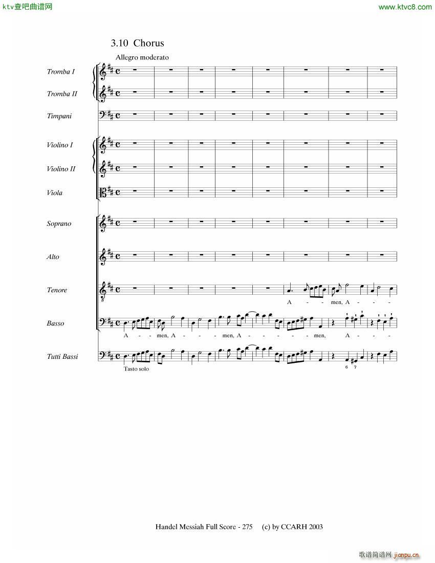 G F Handel Messiah Open Score 七(钢琴谱)30