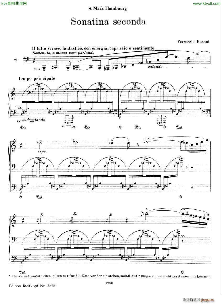 Busoni Sonatina 2(钢琴谱)1