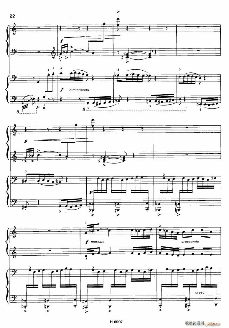 Barton Sonatina for 4 hands(钢琴谱)8