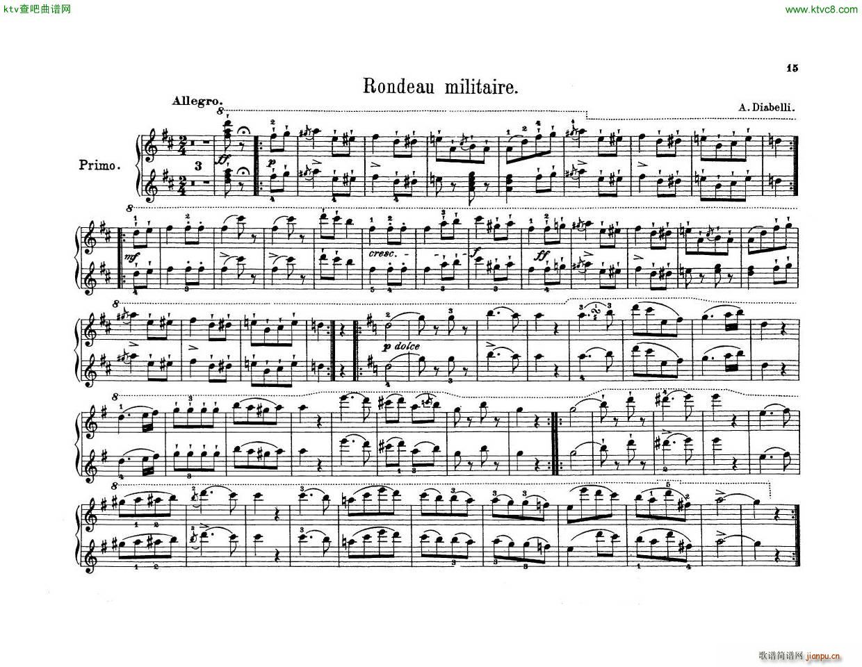 Anton Diabelli Sonates Mignonnes Op 150 Rondeau(钢琴谱)18