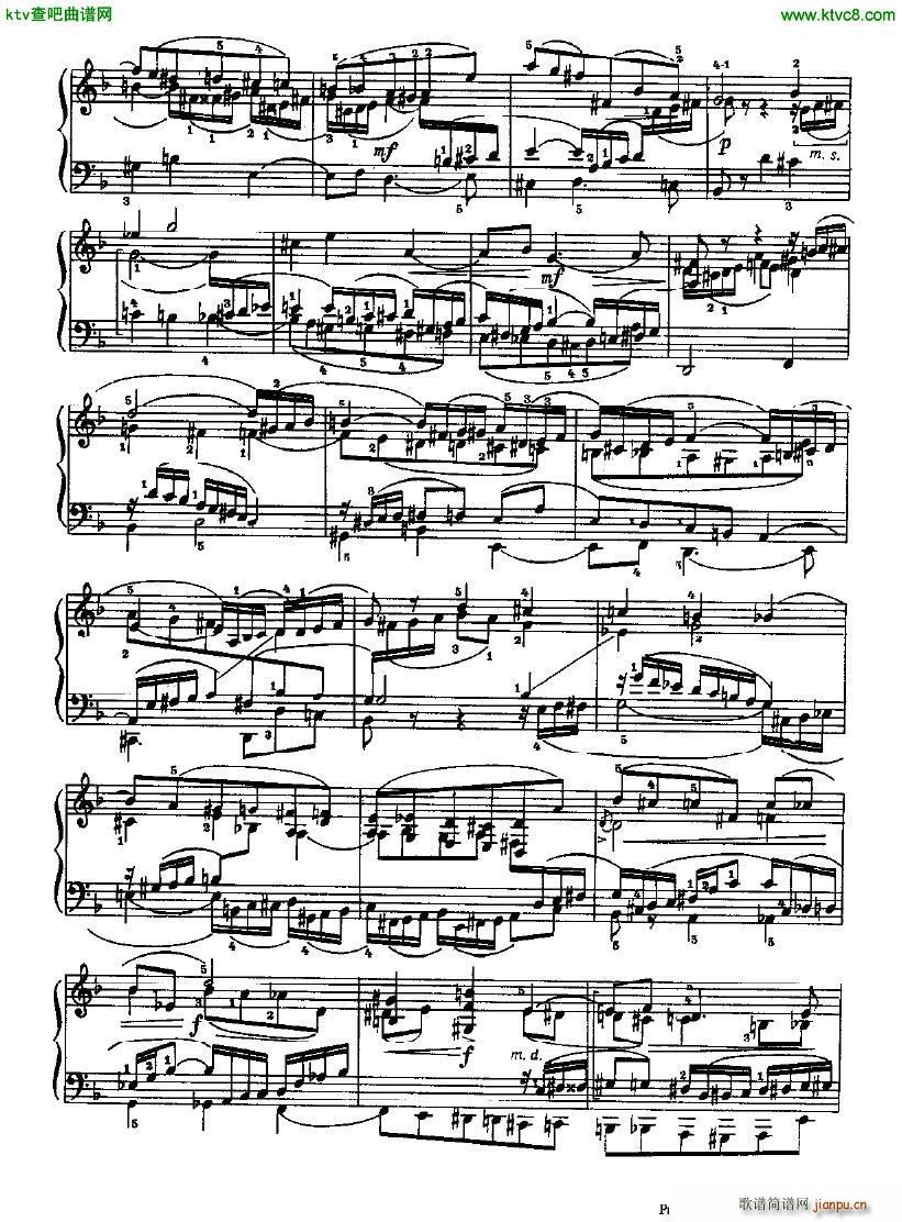 Glazunov Prelude and Fugue in D minor op 62(钢琴谱)11