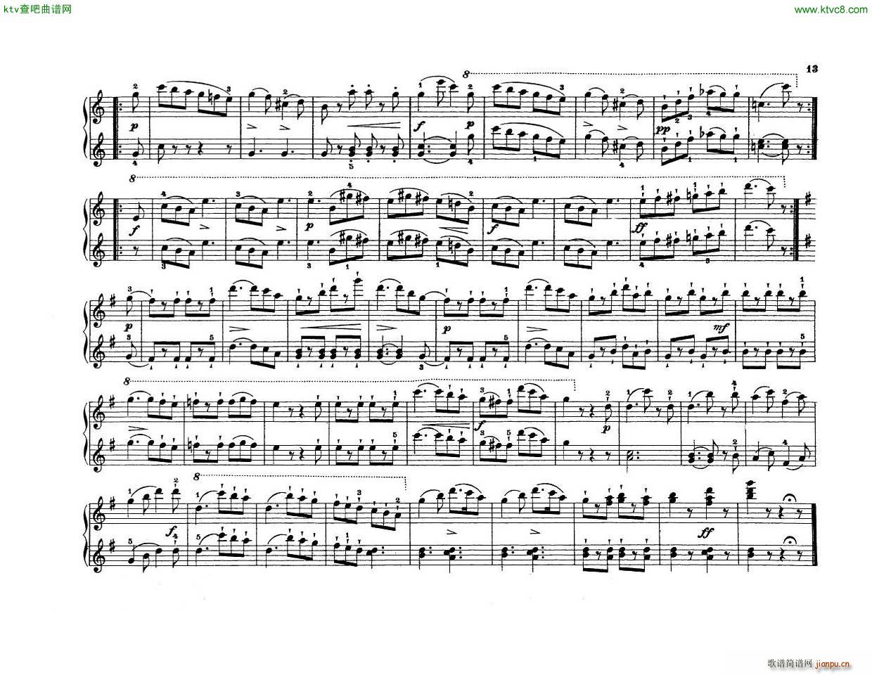 Anton Diabelli Sonates Mignonnes Op 150 Rondeau(钢琴谱)16