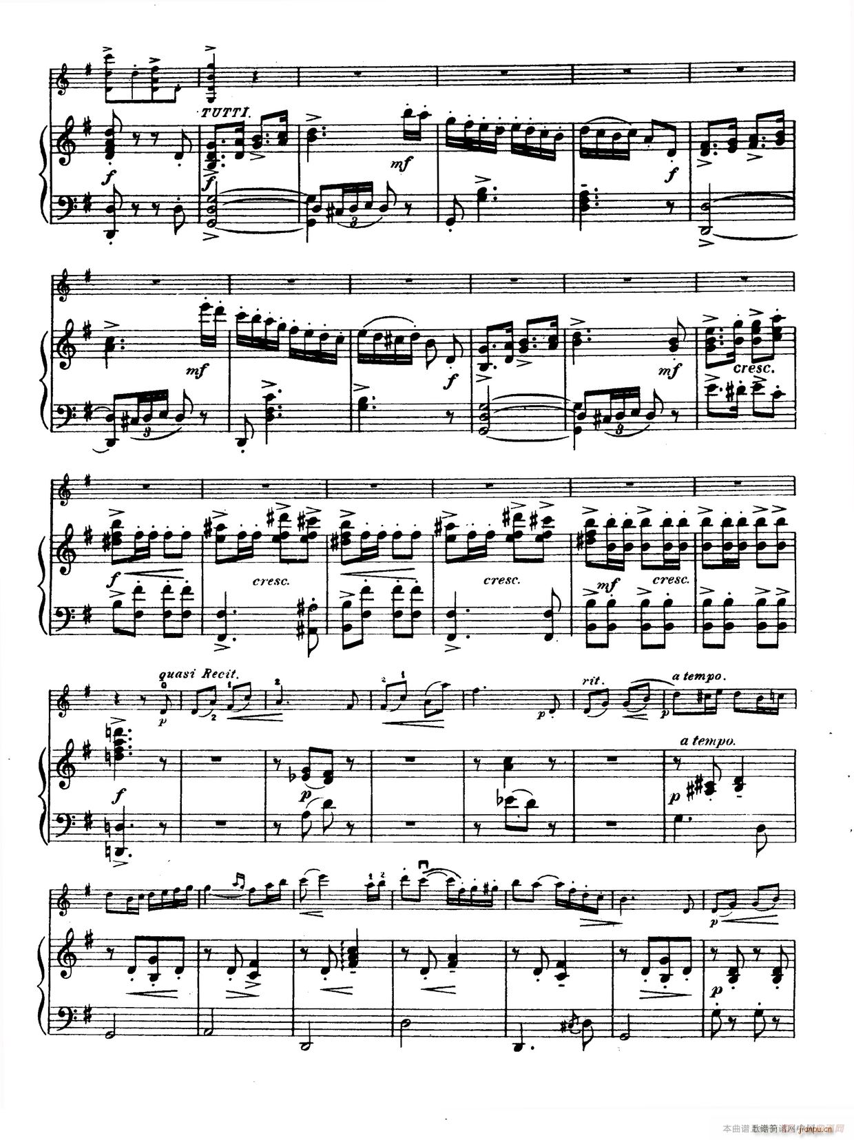 g小调学生协奏曲 塞茨作品第12号(小提琴谱)14