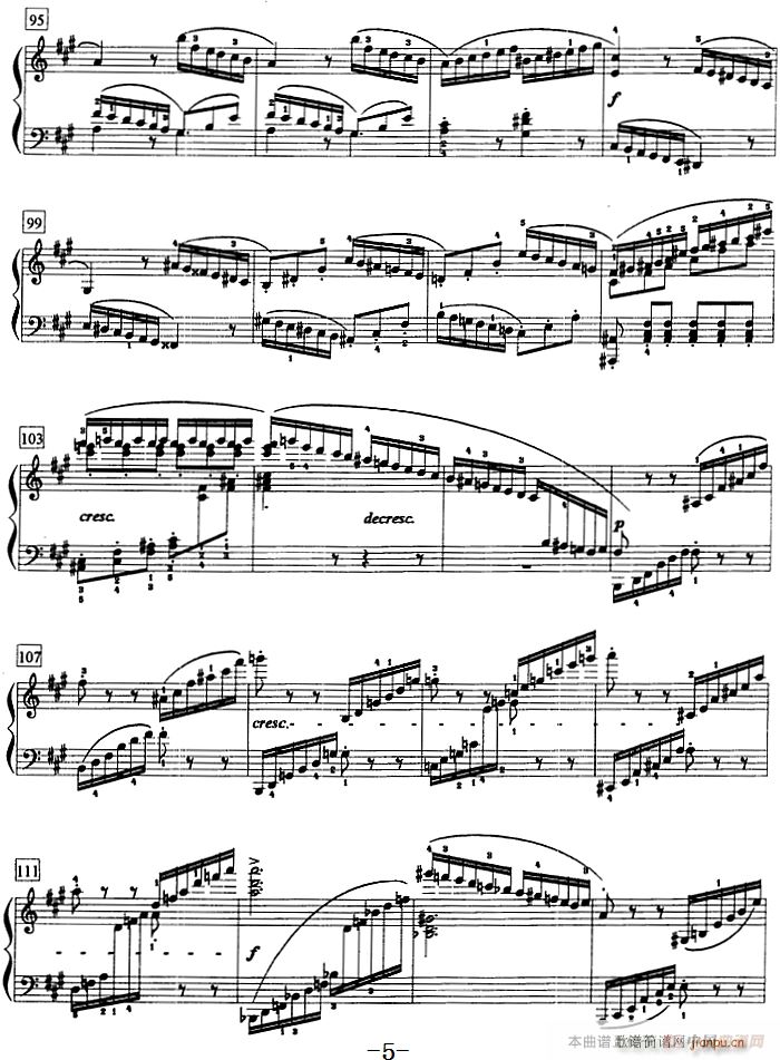 钢琴教程第八级 大型乐曲 A大调奏鸣曲 Op 120 第三乐章(钢琴谱)5