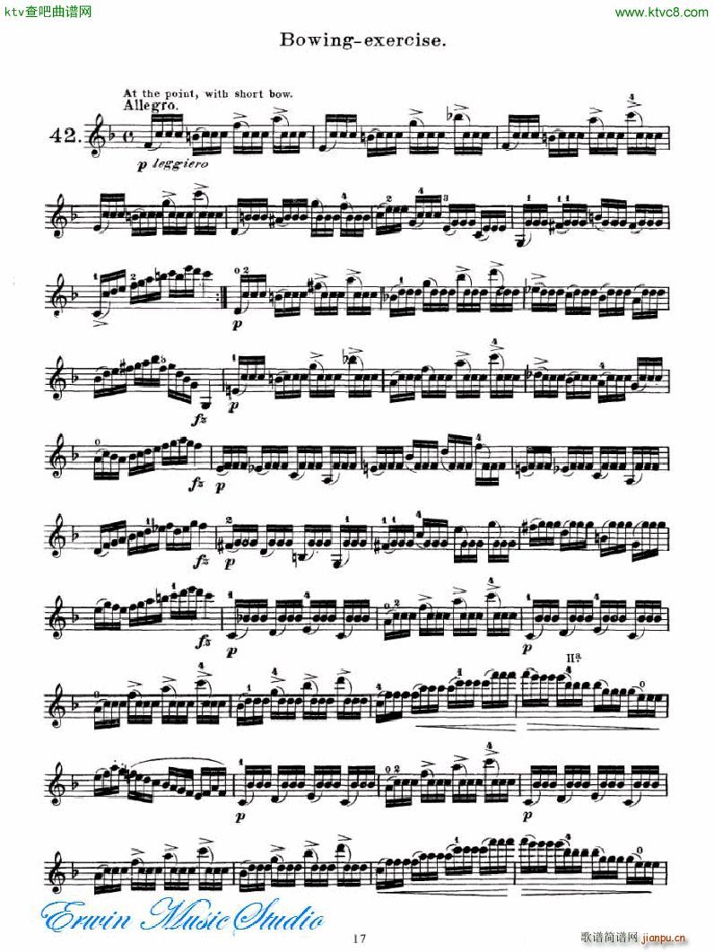 马扎斯 75首渐进式旋律练习 图书2 27首Brilliante 练习2(十字及以上)1