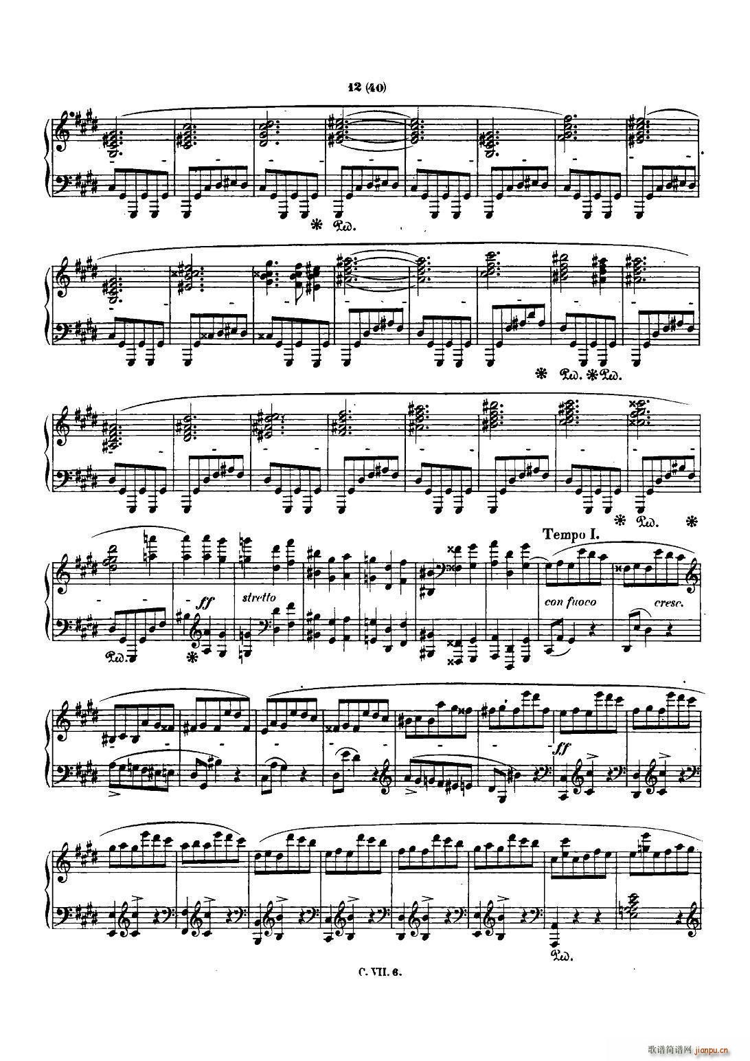 肖邦 钢琴谐谑曲 Chopin Scherzo No 3 升c小调 Op 39(钢琴谱)11