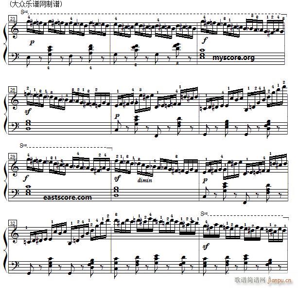 车尔尼 钢琴快速练习曲 Czerny 299 第15首 及练习提示(钢琴谱)3