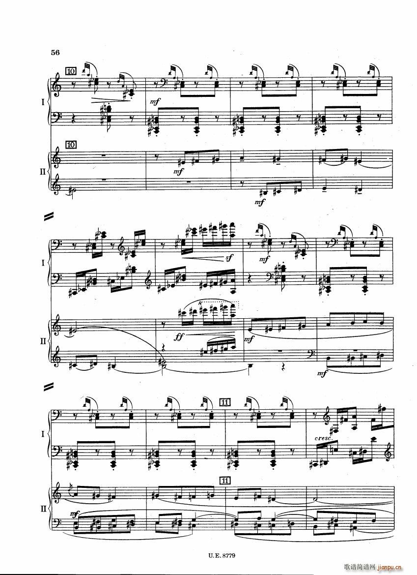 Bartok SZ 83 Piano Concerto 1 2p reduct 二(钢琴谱)13