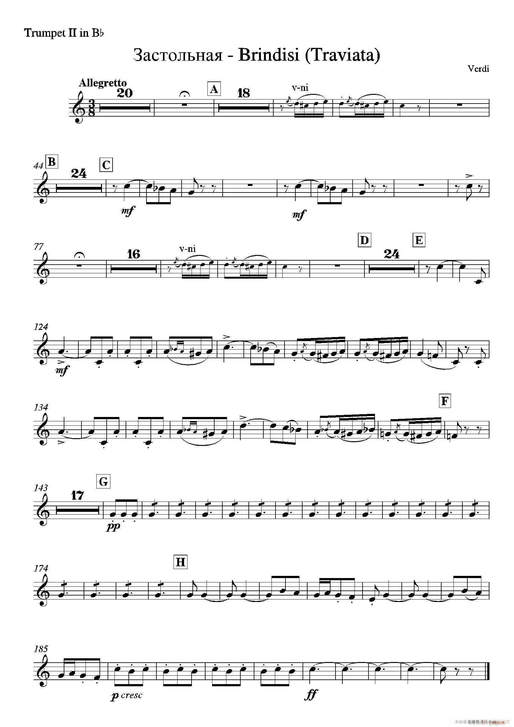 Brindisi La Traviata 管弦乐队(十字及以上)20