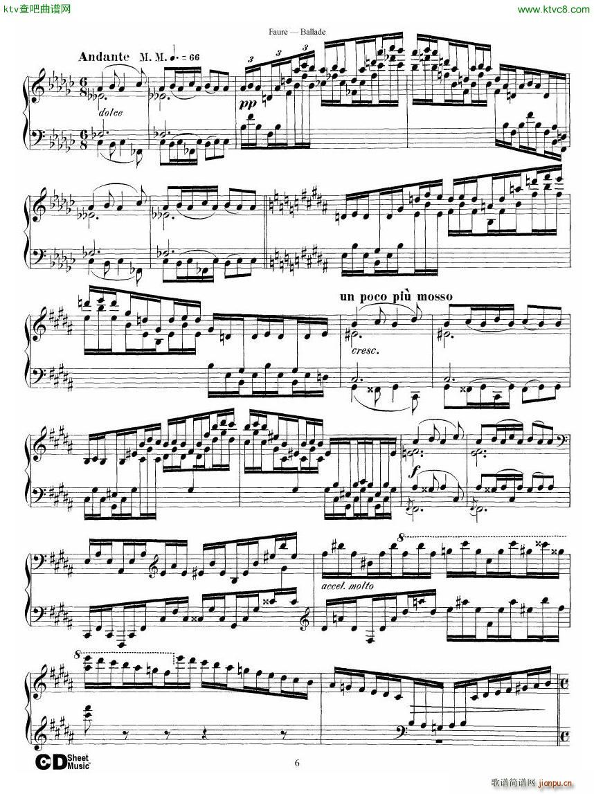 Faure Ballade Op 19(钢琴谱)6