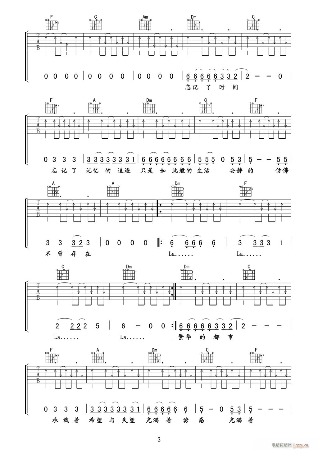 护城河(吉他谱)3