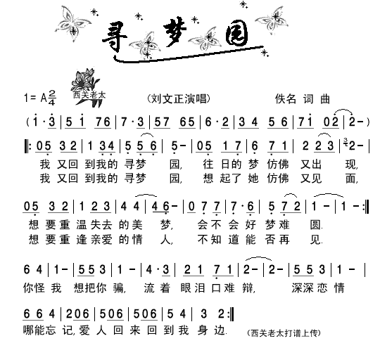 寻梦园(三字歌谱)1