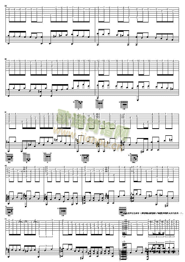 星空吉他谱(吉他谱)3