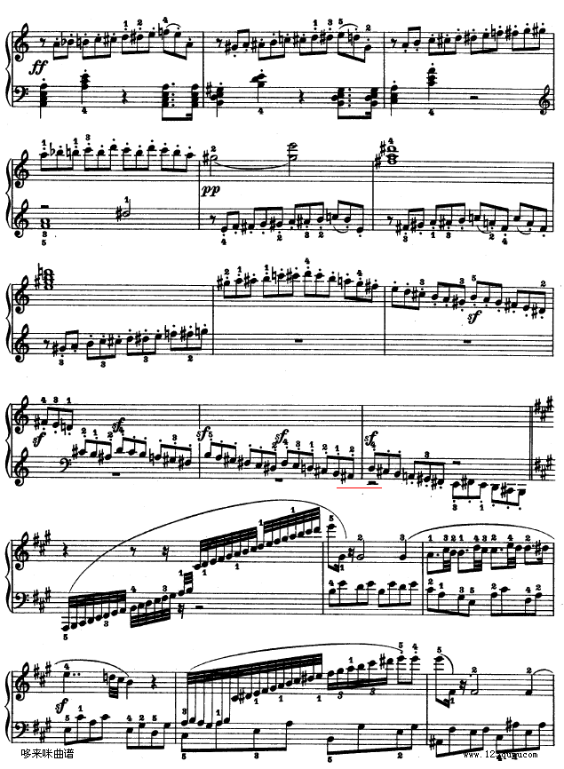 A大调第二钢琴奏鸣曲-贝多芬(钢琴谱)19