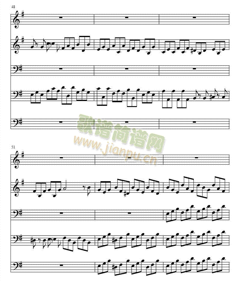 巴赫Ｇ大调铜管五重奏(总谱)9