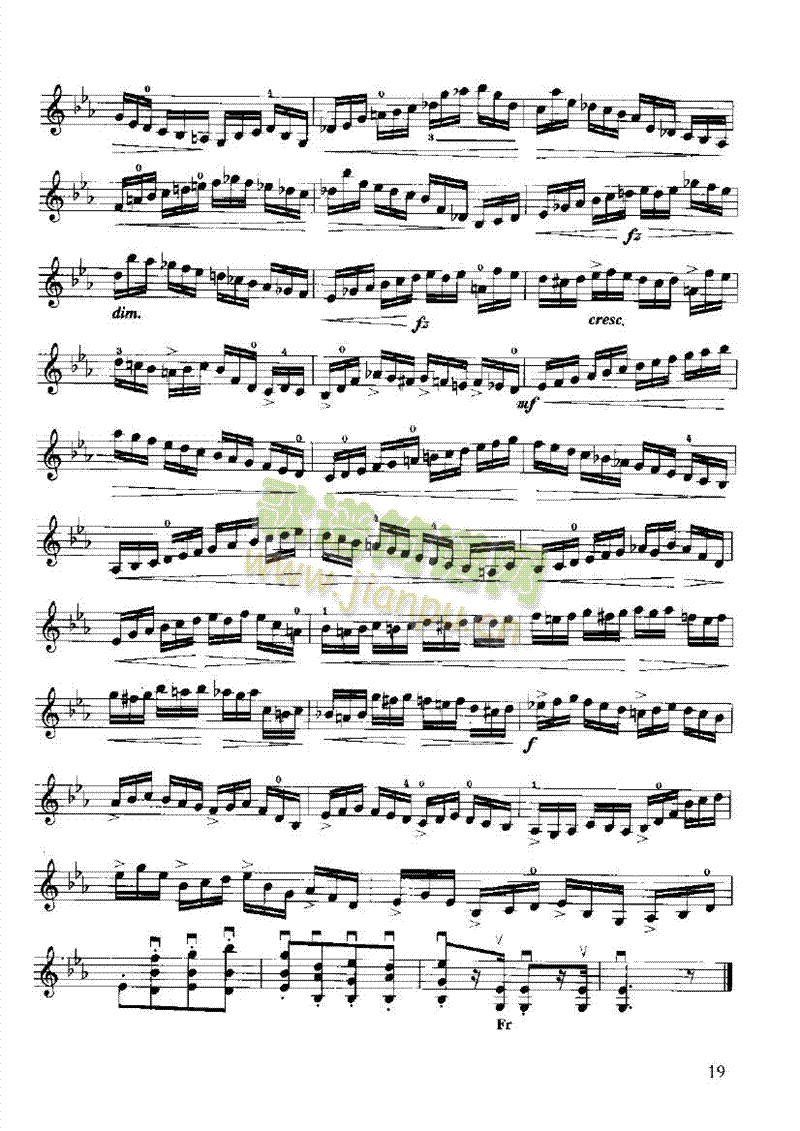 开塞小提琴练习曲36首弦乐类小提琴(其他乐谱)19