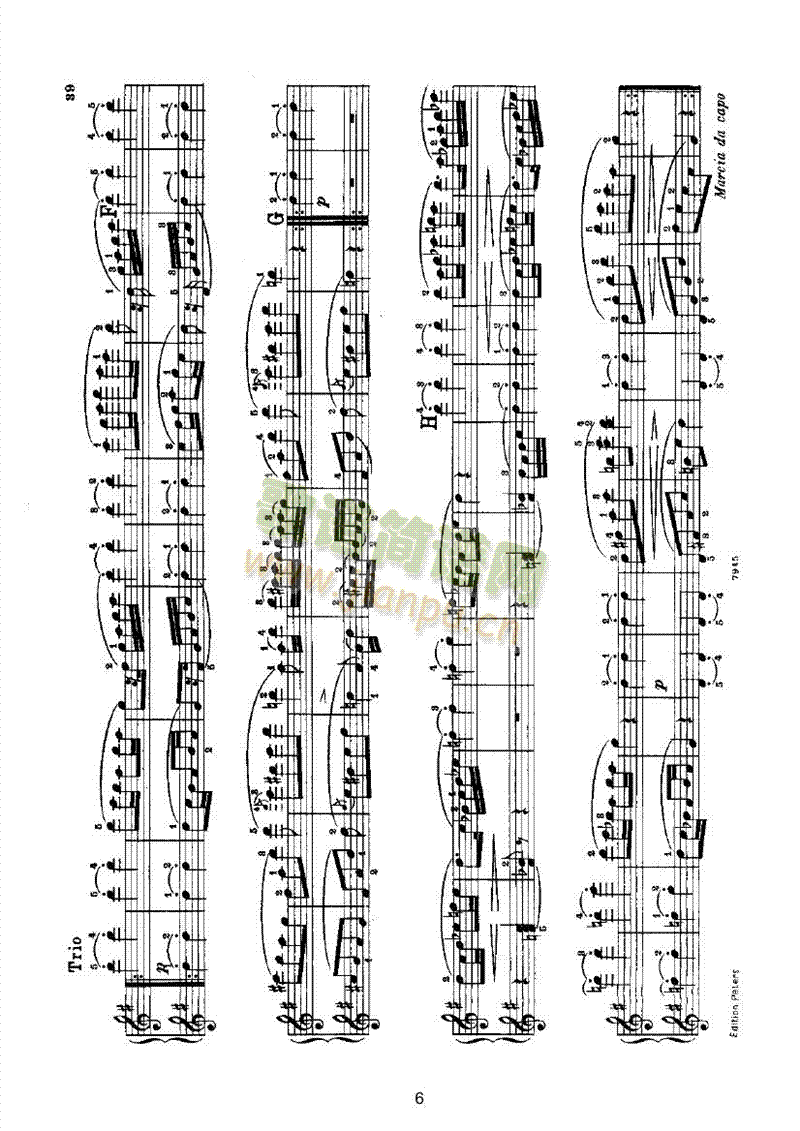 进行曲键盘类钢琴(钢琴谱)6