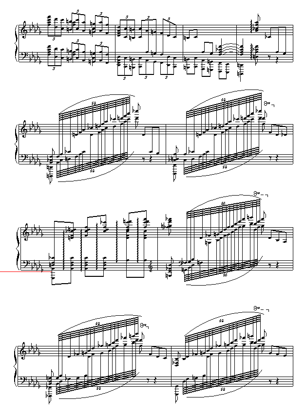 降b小调第一钢琴协奏曲(两架钢琴谱）(钢琴谱)3