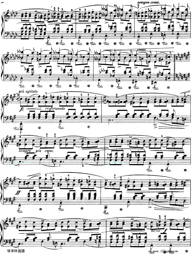 B大调夜曲作品32号-OP32NO.2-肖邦(钢琴谱)6