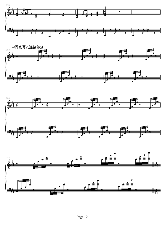 猪八戒变奏曲(钢琴谱)12