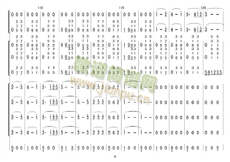 马兰花开(四字歌谱)9