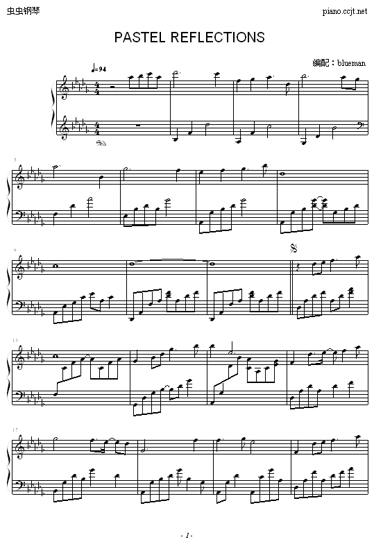 PastelReflections(钢琴谱)1