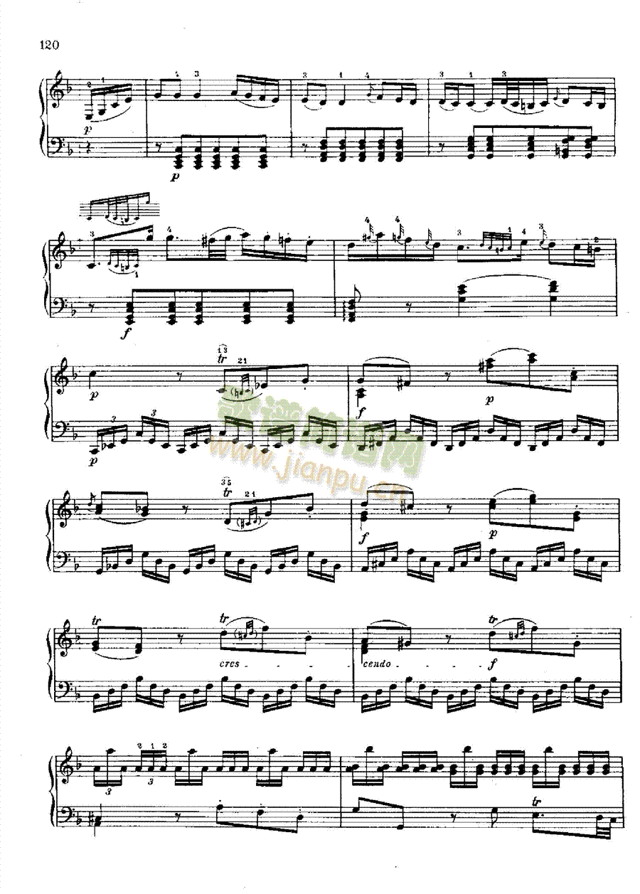 奏鸣曲Nr.810键盘类钢琴(钢琴谱)10
