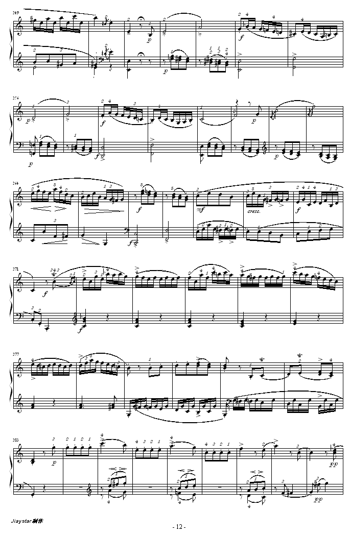 C大调钢琴奏鸣曲K279(钢琴谱)12
