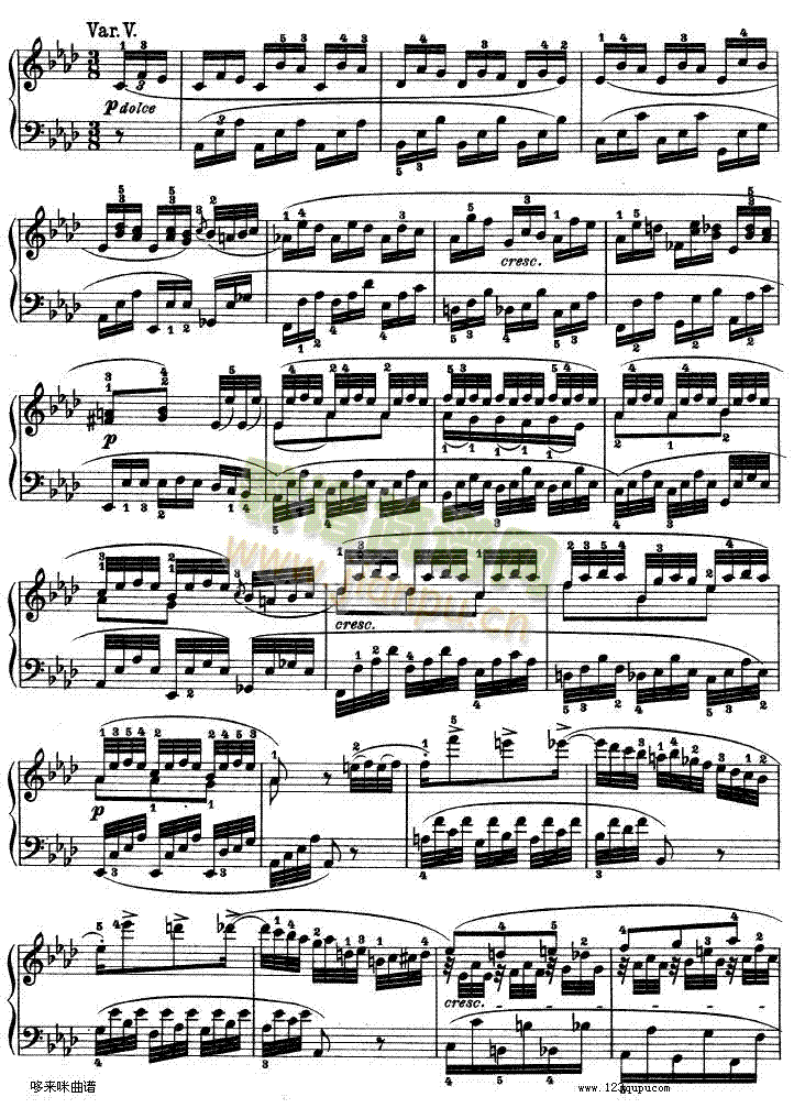 第十二钢琴奏鸣曲--贝多芬(钢琴谱)7