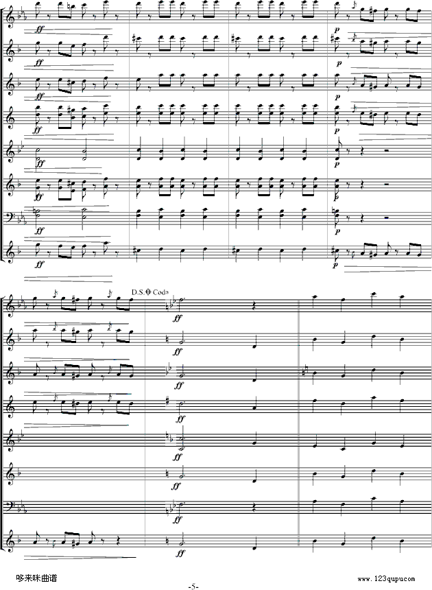 拉德斯基进行曲-总谱-约翰·斯特劳斯(钢琴谱)5