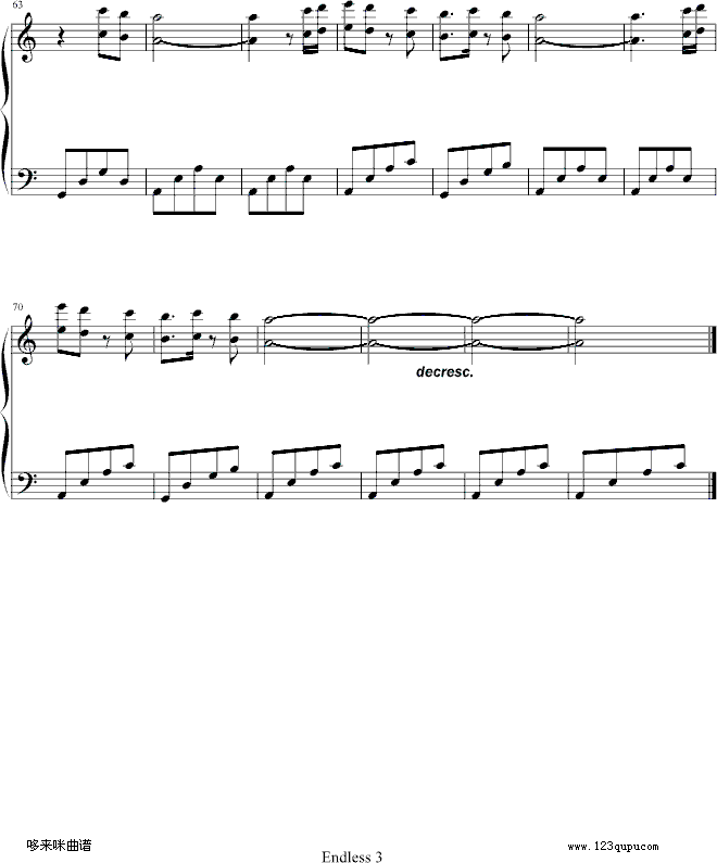 无限水平线-班得瑞(钢琴谱)3