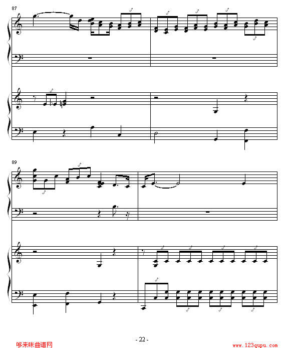 ココロの音-piano钢琴恋曲(钢琴谱)22
