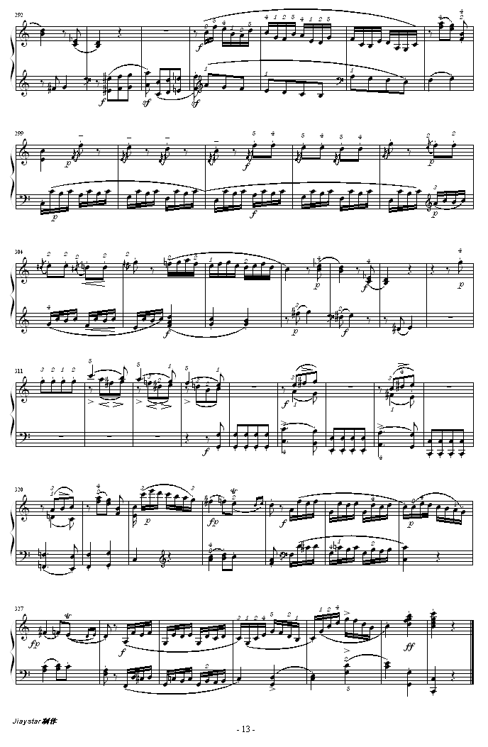 C大调钢琴奏鸣曲K279(钢琴谱)13