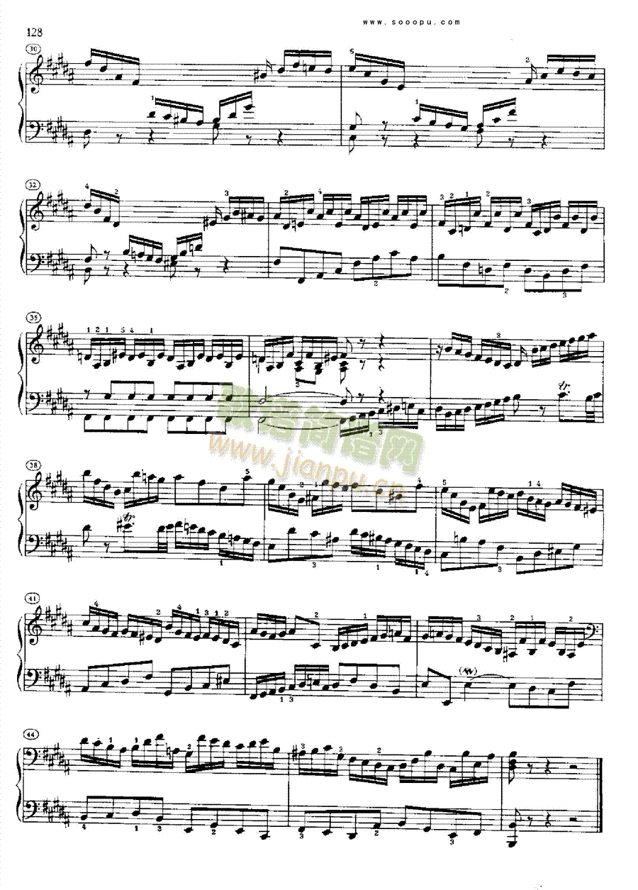 巴赫平均律曲集第二册第23首键盘类钢琴(其他乐谱)3