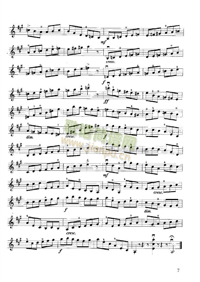 开塞小提琴练习曲36首弦乐类小提琴(其他乐谱)7