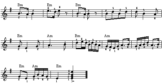 采茶扑蝶(电子琴谱)3