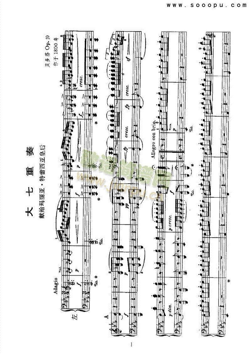 大七重奏—四手联弹键盘类钢琴(其他乐谱)1