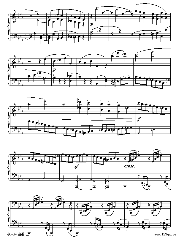 悲怆奏鸣曲第三乐章-贝多芬(钢琴谱)5
