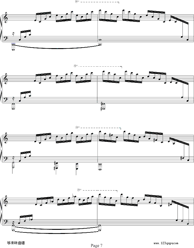 练习曲Op.10No.1-肖邦(钢琴谱)7