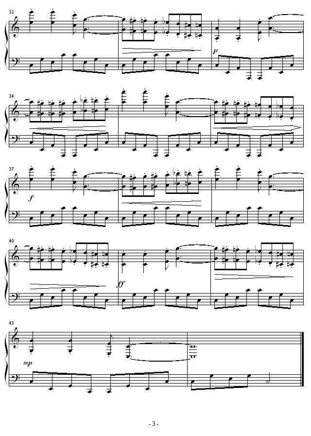 C大调奏鸣曲(钢琴谱)3