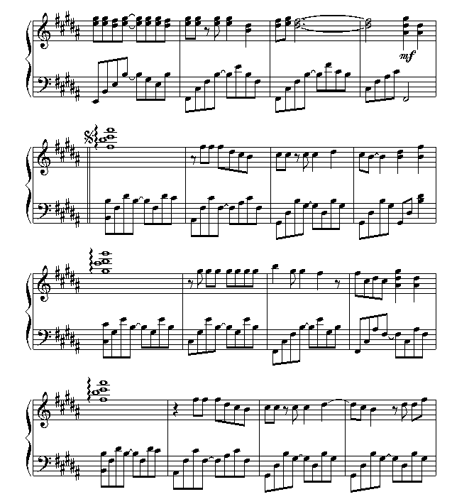 太委屈(钢琴谱)3