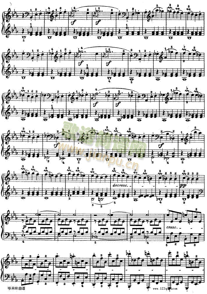 C小调第八琴奏鸣曲Op—13-贝多芬(钢琴谱)3