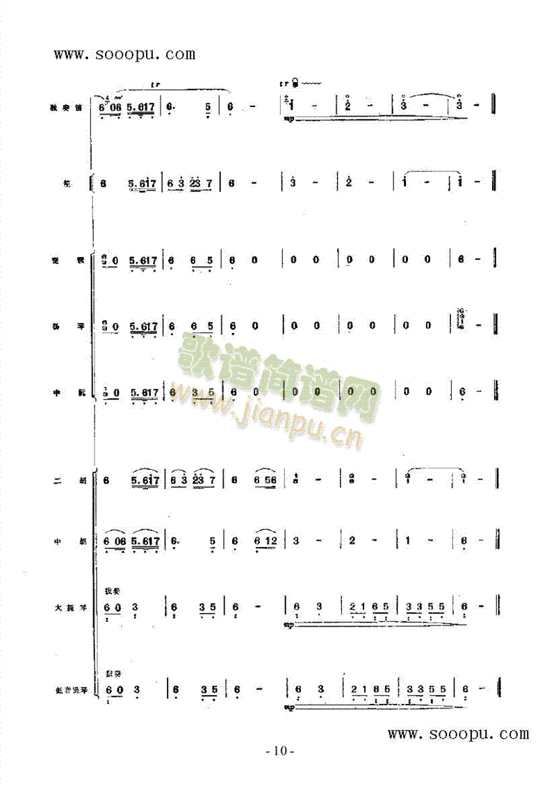 江南小调民乐类竹笛(其他乐谱)19