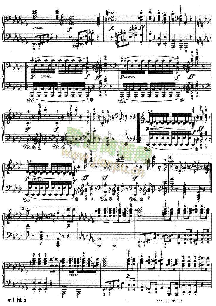 第十二钢琴奏鸣曲--贝多芬(钢琴谱)12