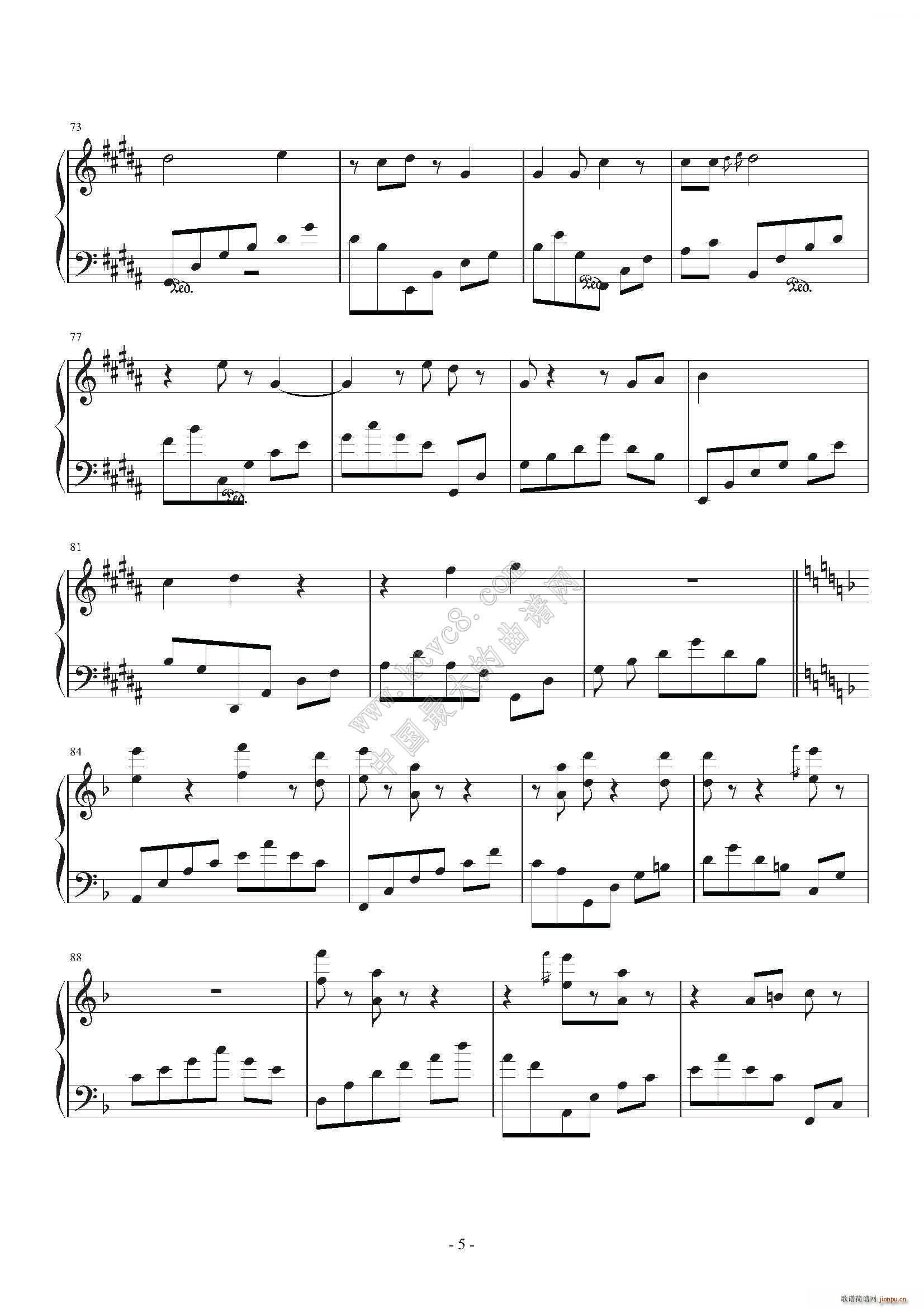 永远的徜徉(钢琴谱)6